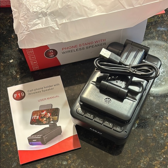 ASEAT F19 Phone Stand with Wireless Speaker - Picture 3 of 3